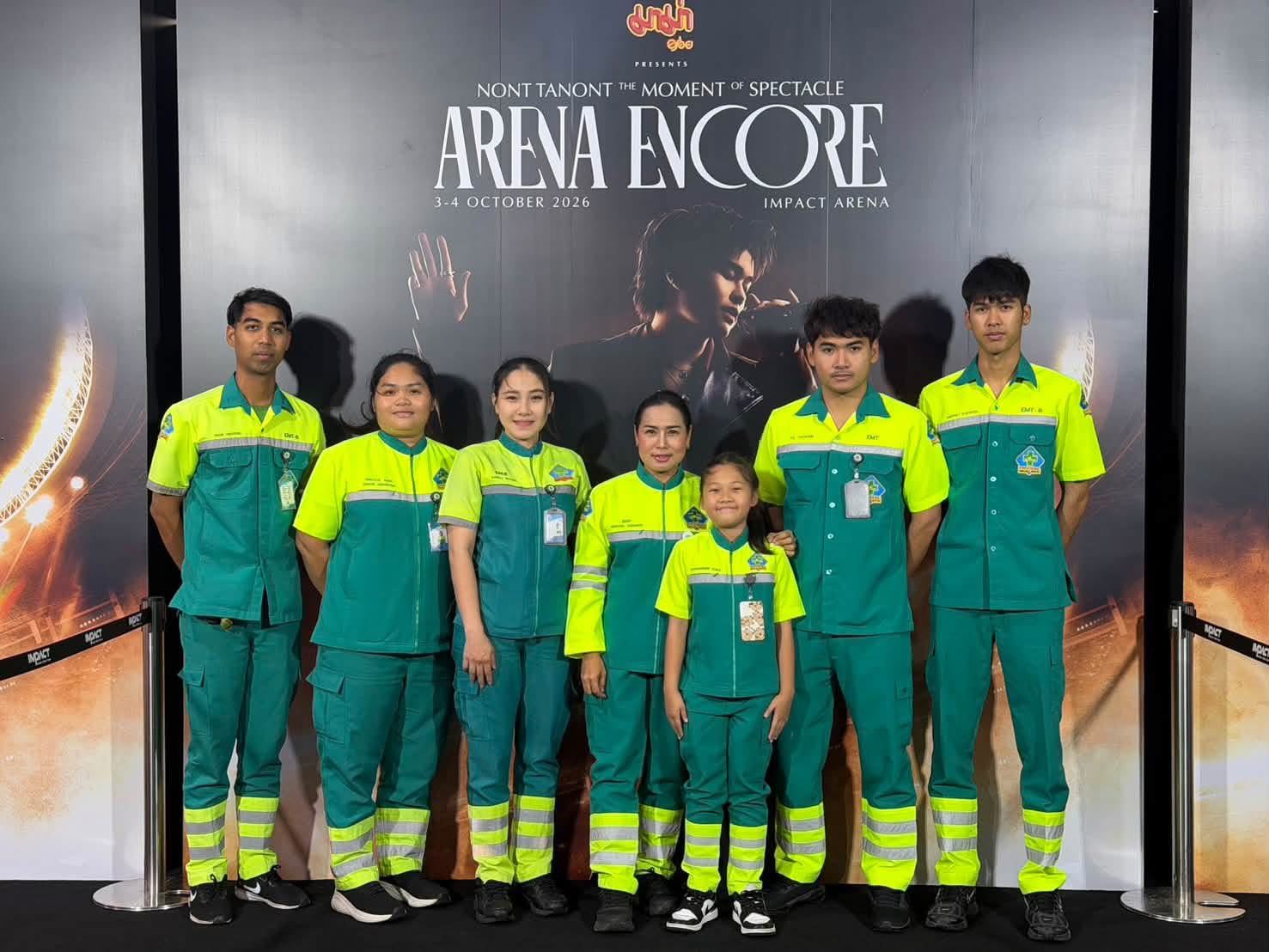 ทีมเจ้าหน้าที่ฉุกเฉินการแพทย์และพยาบาล Thitikal สแตนบายคอนเสิร์ต ARENA ENCORE
